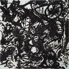 Nancy Drew, Pollock (#6), 2004, glitter and glue on canvas