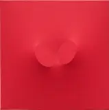 Turi Simeti, 2 ovali rossi, 2015, acrylic on shaped canvas