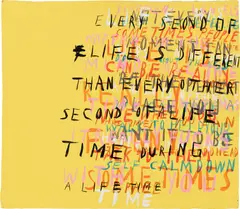 Chris Johanson, Untitled (double-sided), 2000, acrylic on wood