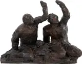Sandro Chia, Les adieux, 1984, patinated bronze