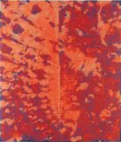 Evan Nesbit, La Brea (Wild in Blue), 2014, acrylic and dye on burlap