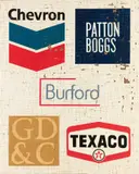 Mark Flood, Ecuador [Chevron/Patton Boggs/Burford...], 2014, oil, acrylic and plaster on stretched burlap