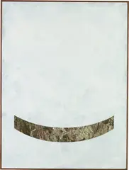 Gabriele de Santis, That's whiter than what's spilling down your throat, 2014, acrylic on marble, in artist's frame