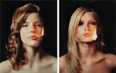 Josephine Meckseper, Two works: (i) Pyromaniac 1 ; (ii) Pyromaniac 2, 2003, cibachrome print