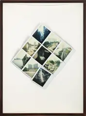 Yosemite Falls, California, USA; South Bronx Housing Projects, New York, USA; Central Park Falls, New York, USA from the series Geographical Analogies by Cyprien Gaillard, 2009, Polaroid prints on paper, in artist's frame, sold Mar 2023