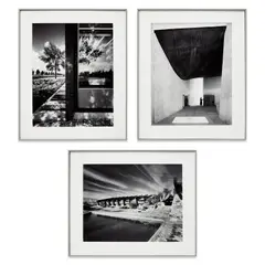 Ezra Stoller, Three works: (i) General Motors Technical Center, Location: Warren, Michigan, Architect: Eero Saarinen ; (ii) Notre Dame du Haut, Ronchamp Chapel, Location: Ronchamp, France, Architect: Le Corbusier ; (iii) Taliesin West, Location: Scottsdale Arizona, Architect: Frank Lloyd Wright, 1955–1963, gelatin silver print
