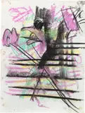 Joe Bradley, Untitled, 2014, charcoal and pastel on paper