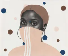 Johnson Eziefula, Entirety Interrupted VIII, 2020, acrylic, charcoal and digital print on paper