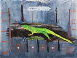 John Lurie, Lizard with Hitlers, 2004, gouache, pencil and oil pastel on paper