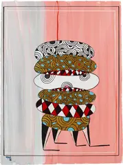 Object of Desire #2 by Sam Gimbel, 2022, acrylic on paper, offered Mar 2023