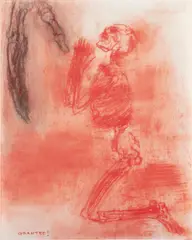 Leon Golub, GRANTED!, 2001, oilstick and ink on vellum
