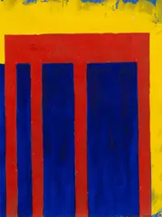 Chris Martin, Banares, 2002, mixed media on paper