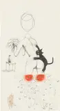 Exquisite Corpse #64 by David Humphrey Dasha Shishkin & Michael van Ofen, 2010, graphite, pencil, watercolor and charcoal on paper, offered Mar 2023