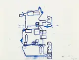 Barry Le Va, 3 Sculptures - Plan View, 2004, ink on paper