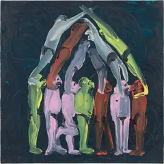 B Haus by Tala Madani, 2009, oil on canvas, sold Jul 2023