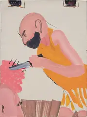 Tala Madani, Cake Cut, 2007, oil on canvas