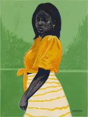 Wahab Saheed, Untitled, 2021, acrylic, charcoal, chalk and oil pastel on canvas
