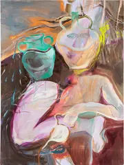Kristy M Chan, Amphora Potheads, 2020, oil on canvas