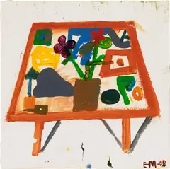 Untitled by Eddie Martinez, 2008, acrylic on canvas, sold Jul 2023
