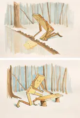 Sean Landers, Two works: (i) Plankboy (Narcissus) ; (ii) Plankboy (Pygmalion), 2019, gouache and ink on paper