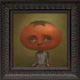 Marion Peck, Sad Tomato, 2011, oil on panel, in artist's frame