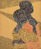 Negyem Adonoo, The Embrace, 2021, acrylic, charcoal and marker on canvas