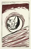 No Title (Addicted to the image) by Raymond Pettibon, 1987, ink and watercolour on paper, sold Jul 2023