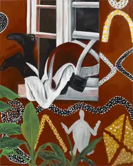 John Madu, Not This Time, Invader, 2021, oil on canvas