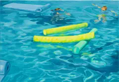 Simone DiLaura, Noodles & Rafts, 2021, oil on canvas