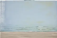Rodrigo Andrade, Praia Deserta com Neblina em Nowhere Lake, 2013, oil on canvas mounted to panel
