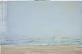 Rodrigo Andrade, Praia Deserta com Neblina em Nowhere Lake, 2013, oil on canvas mounted to panel