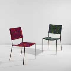 Franz West, Two works: (i–ii) Do-Ku Chair, 1997, woven synthetic textile over steel tubular frame