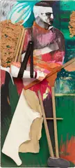 Markus Selg, Pfleger, 2001, mixed media on particle board