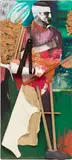 Markus Selg, Pfleger, 2001, mixed media on particle board