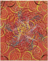 Ryan McGinness, Untitled (Plexi-boxed Painting 5, Red), 2006, mixed pigment on linen with acrylic box