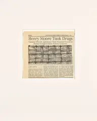 Vik Muniz, Henry Moore Took Drugs, 2000, offset lithograph on newsprint in window mat