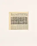 Vik Muniz, Henry Moore Took Drugs, 2000, offset lithograph on newsprint in window mat