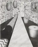 Aya Uekawa, Manshon, 2007, charcoal on paper
