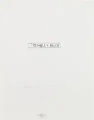 Tremble + hush by Jack Pierson, 1993, pencil on paper, offered Jul 2023