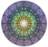 Philip Taaffe, Rosette, 1987, mixed media on canvas