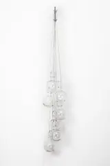 Jaume Plensa, Sunday, Monday, Tuesday, 2000, glass and stainless steel, in 8 parts