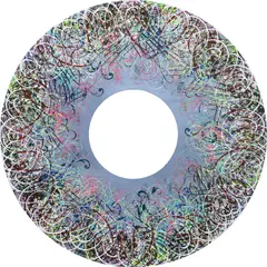 Ryan McGinness, Untitled (Blue Doughnut), 2005, acrylic on panel