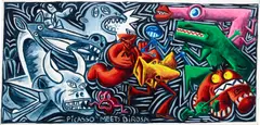 Hervé Di Rosa, Picasso Meets Di Rosa, 1984, oil on canvas