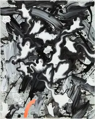 Sam McKinniss, Ghosts (lil swinger), 2014, oil and acrylic on canvas