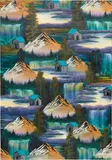 Neil Raitt, Mountain Waterfall (Golden Purple), 2016, oil on canvas