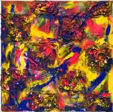 Ryan Cosbert, Midnight Sail, 2022, acrylic, cowrie shells and pearls on canvas