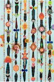 Jose Alvarez, Meeting the Ally #2, 2007, beads, feathers and mineral crystals on paper