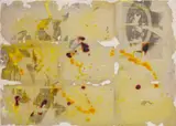 JPW3, SSBY, 2014, wax, ink and popcorn kernels on canvas