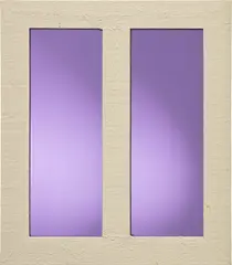 Clockwork for Oracles - Purple by Ugo Rondinone, 2002, mirror, colored plastic gel and wood, sold Sep 2023