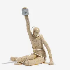 Jana Euler, Socketing in the Digital Age, 2014, wire, cable, socket, clay resin and expandable foam